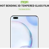 For Honor 50 Pro MOFI 9H 3D Explosion Proof Thermal Bending Full Screen Covered With Tempered Glass Film(Black)