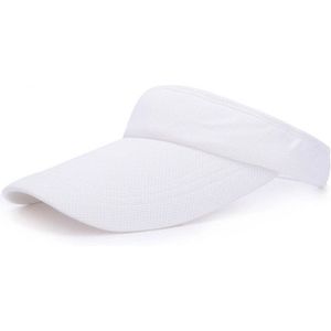 2 PCS Lightweight and Comfortable Visor Cap for Women in Outdoor Golf Tennis Running Jogging Adjustable Strap (White)