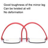 TR90 Senioren doorzichtige bril met draagbare tas Lichtgewicht presbyope bril  graad: +3 50