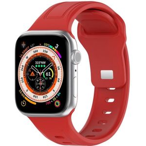 Voor Apple Watch 38 mm siliconen horlogeband met vierkante gesp