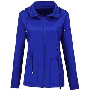 Regenjas Waterdichte Kleding Foreign Trade Hooded Windbreaker Jacket Regenjas  Maat: S( Lake Blue )(Lake Blue)