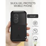 Voor Huawei P50 Pro Love Mei Metalen Schokbestendig Waterdicht Stofdicht Beschermende telefoonhoes zonder Glass (Zwart)
