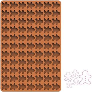 Mini Cartoon Animal Cookie siliconen bakvorm (Gingerbread Man Brown)