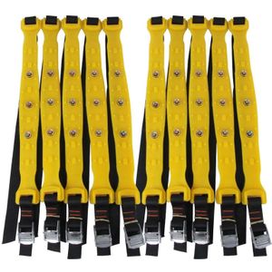 10 PCS Car Snow Tire Anti-skid Chains Yellow Chains For Family Car(Small Size)