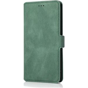 For Samsung Galaxy A40 Retro Magnetic Closing Clasp Horizontal Flip Leather Case with Holder & Card Slots & Photo Frame & Wallet(Dark Green)