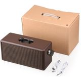 D30 Portable Subwoofer Wooden Bluetooth 4.2 Speaker  Support TF Card & 3.5mm AUX & U Disk Play(Brown)
