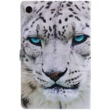 For Lenovo Tab M10 Plus TB-X606F Painted Pattern Horizontal Flip Leather Case with Holder & Card Slots & Wallet & Sleep / Wake-up Function (White Leopard)