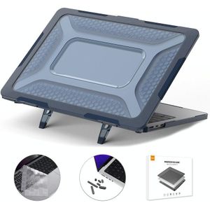 Voor MacBook Air 13.6 A2681 ENKAY Hat-Prince 3 in 1 Beschermende Beugel Case Cover Hard Shell met TPU Keyboard Film/Anti-stof Pluggen  Versie: VS (Blauw)