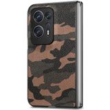 Voor OPPO Find N2 Camouflage lederen achterkant telefoonhoes