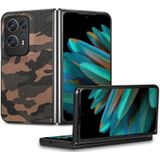 Voor OPPO Find N2 Camouflage lederen achterkant telefoonhoes