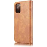 For Samsung Galaxy S20 FE DG.MING Crazy Horse Texture Flip Detachable Magnetic Leather Case with Holder & Card Slots & Wallet(Brown)