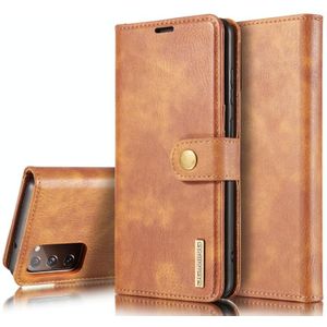 For Samsung Galaxy S20 FE DG.MING Crazy Horse Texture Flip Detachable Magnetic Leather Case with Holder & Card Slots & Wallet(Brown)
