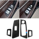 Car Tricolor Carbon Fiber Door Window Lift Panel Decorative Sticker for  Left DriveMW 5 Series G38 528Li / 530Li / 540Li 2018