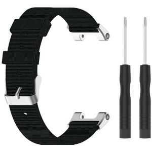 For Amazfit T-Rex Pro / Amazfit T-Rex Nylon Canvas Replacement Strap Watchband with Dismantling Tools  One Size(Black)