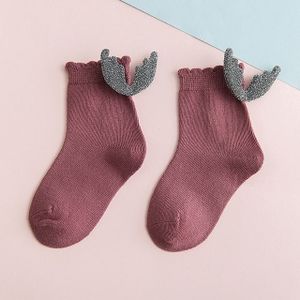 Girls Fashion Personality Wings Socks Baby Cotton Socks  Color:Fuchsia(S)
