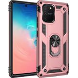 For Samsung Galaxy A71 5G Shockproof TPU + PC Protective Case with 360 Degree Rotating Holder(Rose Gold)