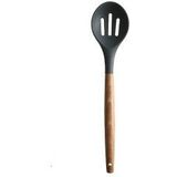 Silicone Wood Handle Spatula Heat-resistant Soup Spoon Non-stick Special Cooking Shovel Kitchen Tools Colander Spoon