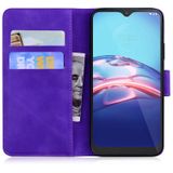 For Motorola Moto E (2020) / Moto E7 Tiger Embossing Pattern Horizontal Flip Leather Case with Holder & Card Slots & Wallet(Purple)