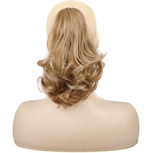 Women Curly Hair Short Ponytail Wig With Shark Clip(22H24 #)