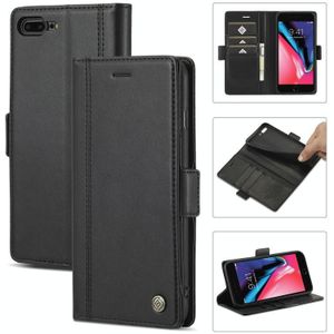LC.IMEEKE Magnetic Buckle PU + TPU Horizontal Flip Leather Case with Holder & Card Slots & Wallet For iPhone 8 Plus & 7 Plus(Black)