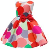 GirlsVest Skirt Dot Print Princess Dress (Color:Photo Color Size:150)