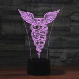 Black Base Creative 3D LED Decorative Night Light  Rechargeable with Touch Button  Pattern:Scepter