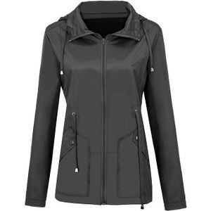 Regenjas Waterdichte Kleding Foreign Trade Hooded Windbreaker Jacket Regenjas  Maat: XXL (Grijs)