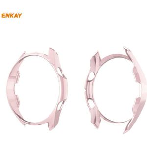 For Samsung Galaxy Watch 3 41mm ENKAY Hat-Prince ENK-AC8206 2 in 1 Protective Matte PC Case + 0.2mm 9H 2.15D Curved Edge Tempered Glass Film(Pink)