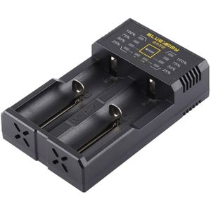 N2 PLUS Micro USB Smart Battery Charger met indicatielampje voor 26650  18650 18500  14500  16340(RCR123) IMR / Li-on batterij of AA  AAA  AAAA  C Ni-MH / Ni-Cd accu