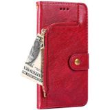 For Samsung Galaxy S20 Ultra Zipper Bag PU + TPU Horizontal Flip Leather Case with Holder & Card Slot & Wallet & Lanyard(Red)