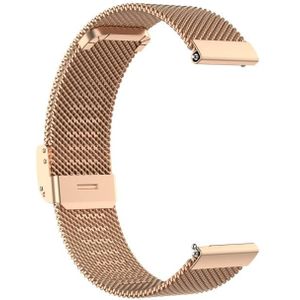 Voor Samsung Galaxy Watch 4 Classic 42mm / 46mm Milan Metal Steel Mesh One Buckle Band (Rose Gold)