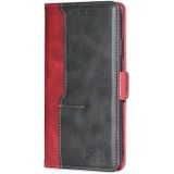Retro Texture Contrast Color Side Buckle Horizontal Flip Leather Case with Holder & Card Slots & Wallet For iPhone 7 / 8 / SE 2020(Red)