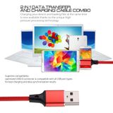 1m 2A Output USB to 8 Pin Nylon Weave Style Data Sync Charging Cable  For iPhone X / iPhone 8 & 8 Plus / iPhone 7 & 7 Plus / iPhone 6 & 6s & 6 Plus & 6s Plus / iPad(Red)