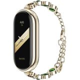 Voor Xiaomi Mi Band 8 Mijobs Zeemeermin Schoonheid Armband Horlogeband (Licht Goud Groen)