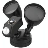 20W LED Smart Sensor Outdoor Floodlight with 1080P Security Camera  3000K Warm Light (Black)