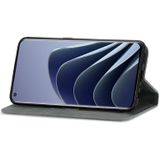 For OnePlus 10 Pro Retro Skin Feel Magnetic Horizontal Flip Leather Phone Case(Gray)