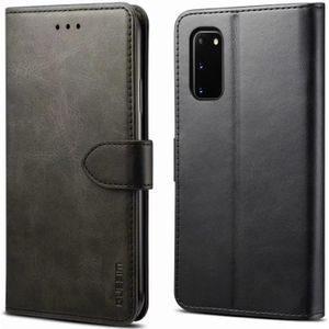 For Galaxy S20 FE GUSSIM Business Style Horizontal Flip Leather Case with Holder & Card Slots & Wallet(Black)