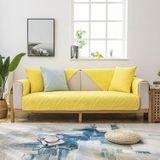 Four Seasons Universal Simple Modern Non-slip Full Coverage Sofa Cover  Size:110x180cm(Feather Dream Yellow)