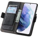 Voor Samsung Galaxy S21 + 5G CASENEO Business Splicing Dual Magnetic Buckle Horizontale Flip PU Lederen Case met Houder & Card Slots & Portemonnee (Zwart)