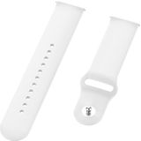 18mm Universal Reverse Buckle Wave Silicone Strap  Size:L(White)