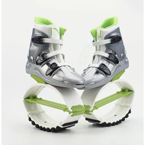 Springschoenen bounce schoenen indoor sport rebound schoenen  grootte: 36/38 (groen en wit)