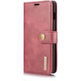 DG.MING Crazy Horse Texture Flip Detachable Magnetic Leather Case for Galaxy S10 Plus  with Holder & Card Slots & Wallet (Red)