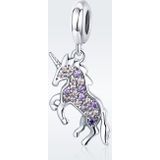 Unicorn DIY Beaded Ladies Bracelet Necklace Accessories S925 Sterling Silver Pendant Beads  Style:Bead
