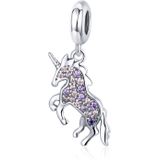 Unicorn DIY Beaded Ladies Bracelet Necklace Accessories S925 Sterling Silver Pendant Beads  Style:Bead