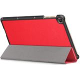 For Huawei Enjoy Tablet 2 10.1 inch / Honor Pad 6 10.1 inch Solid Color Horizontal Flip Leather Case with Three-folding Holder & Sleep / Wake-up Function(Red)