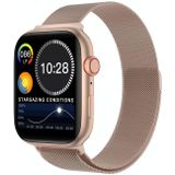 DW35PRO 1.75 inch Color Screen IPX7 Waterproof Smart Watch  Support Bluetooth Answer & Reject / Sleep Monitoring / Heart Rate Monitoring  Style: Steel Strap(Rose Gold)