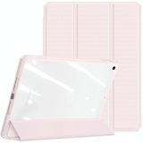 DUX DUCIS TOBY Series Shockproof PU Leather + PC + TPU Horizontal Flip Case with Holder & Pen Slot & Sleep / Wake-up Function For iPad 10.2 2021 / 2020 / 2019(Pink)