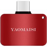 YAOMAISI Q15 2.4A 2 in 1 Type-C Aluminium Alloy Music + Charger Female Adapter Audio Converter  Compatible with iOS11 System Such as iPhone X / iPhone 8 & 8 Plus / iPhone 7 & 7 Plus / iPhone 6 & 6s & 6 Plus & 6s Plus / iPad(Red)