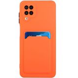 Voor Samsung Galaxy A12 5G Card Slot Design Shockproof TPU Beschermhoes (Oranje)