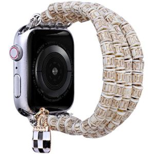 Horlogeband met meerdere rijen voor Apple Watch Ultra 49 mm / serie 8 & 7 45 mm / SE 2 & 6 & SE & 5 & 4 44 mm / 3 & 2 & 1 42 mm (vintage vatkralen)
